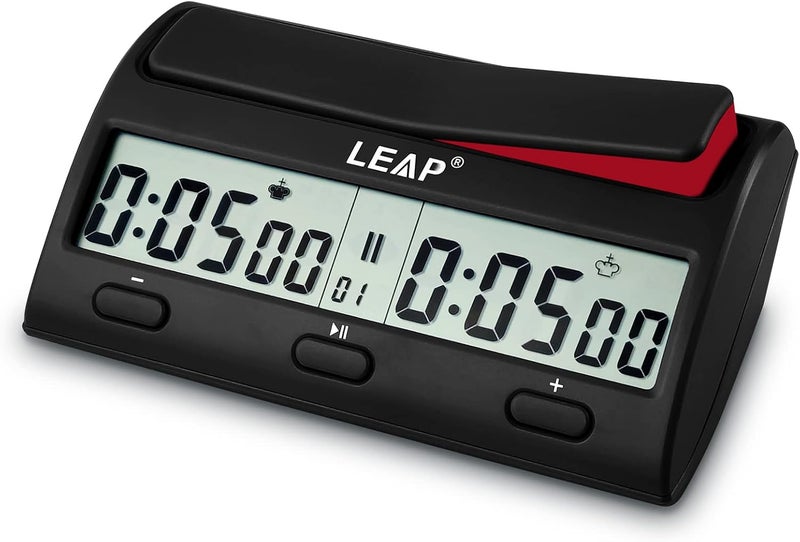 LEAP Chess Clock Advanced Digital Chess Timer with 7 Type 38 Timing Set Modes Including Single or Multi Period Countdown Restricted Moves or Time Function - Image 1
